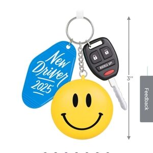 Hallmark Blue and Yellow Keychain Ornament